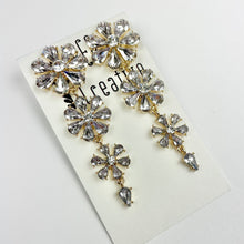 Load image into Gallery viewer, Floral Bling Drops - Clear Gold
